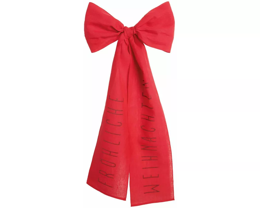 Stickpackung Gezählter Kreuzstich, Schleife Fröhliche Weihnachten, 20x246cm