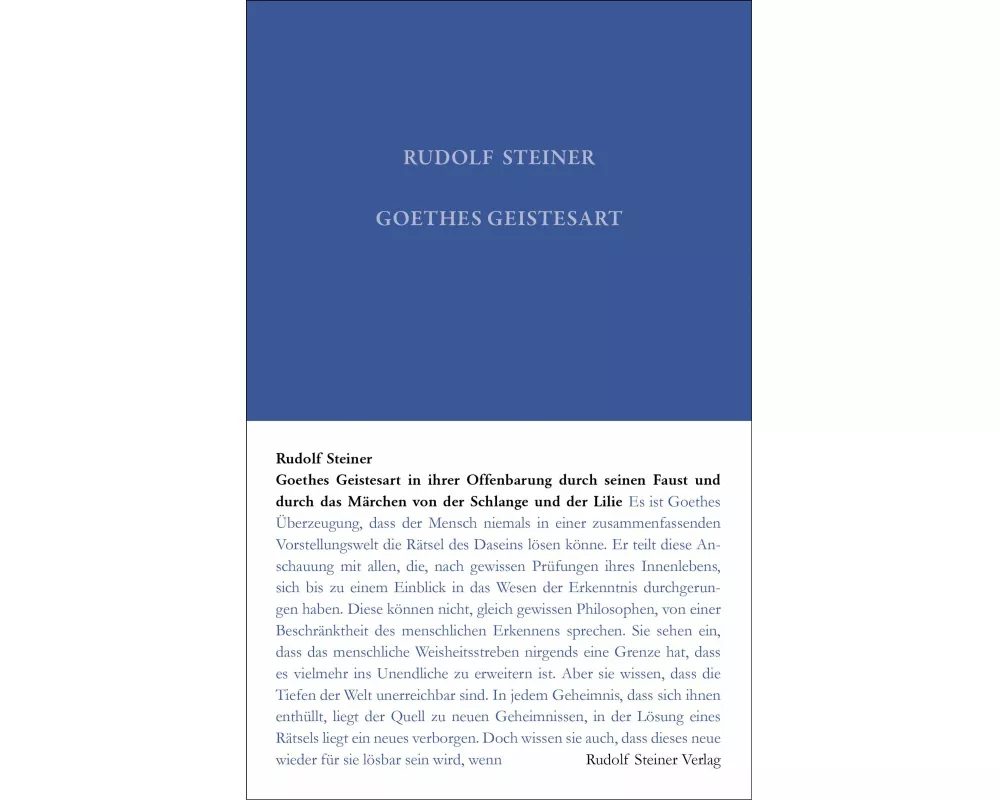 Goethes Geistesart