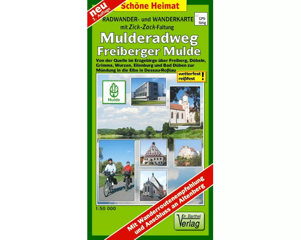 Radwander- und Wanderkarte Mulderadweg (Freiberger Mulde)