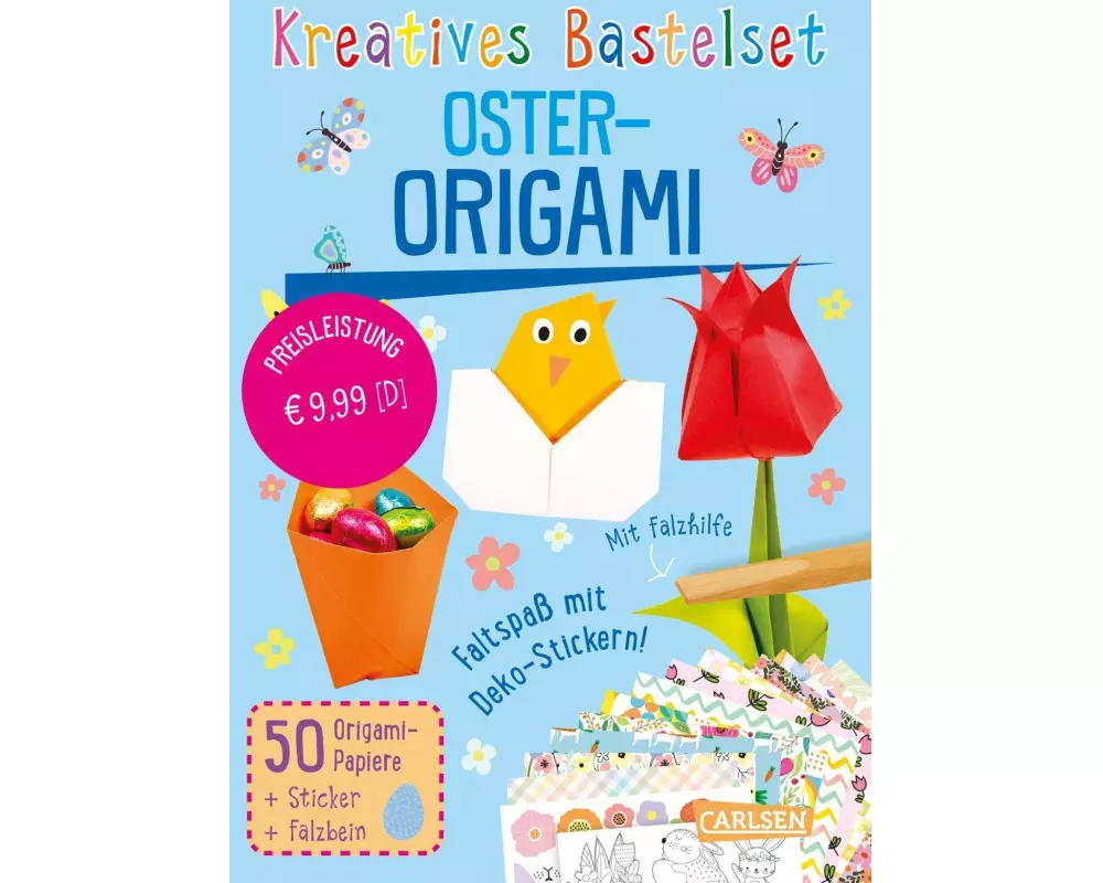 Bastelset für Kinder: Kreatives Bastelset: Oster-Origami