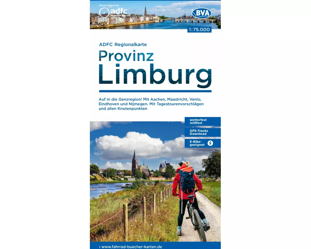 BVA ADFC Regionalkarte Limburg, mit Knotenpunkten 1:75.000