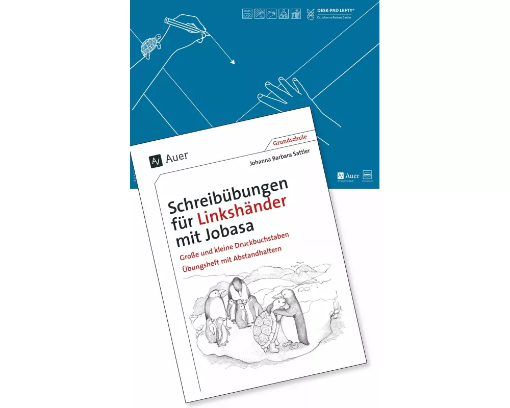 Schreibtischauflage für Linkshänder Schule mit Heft