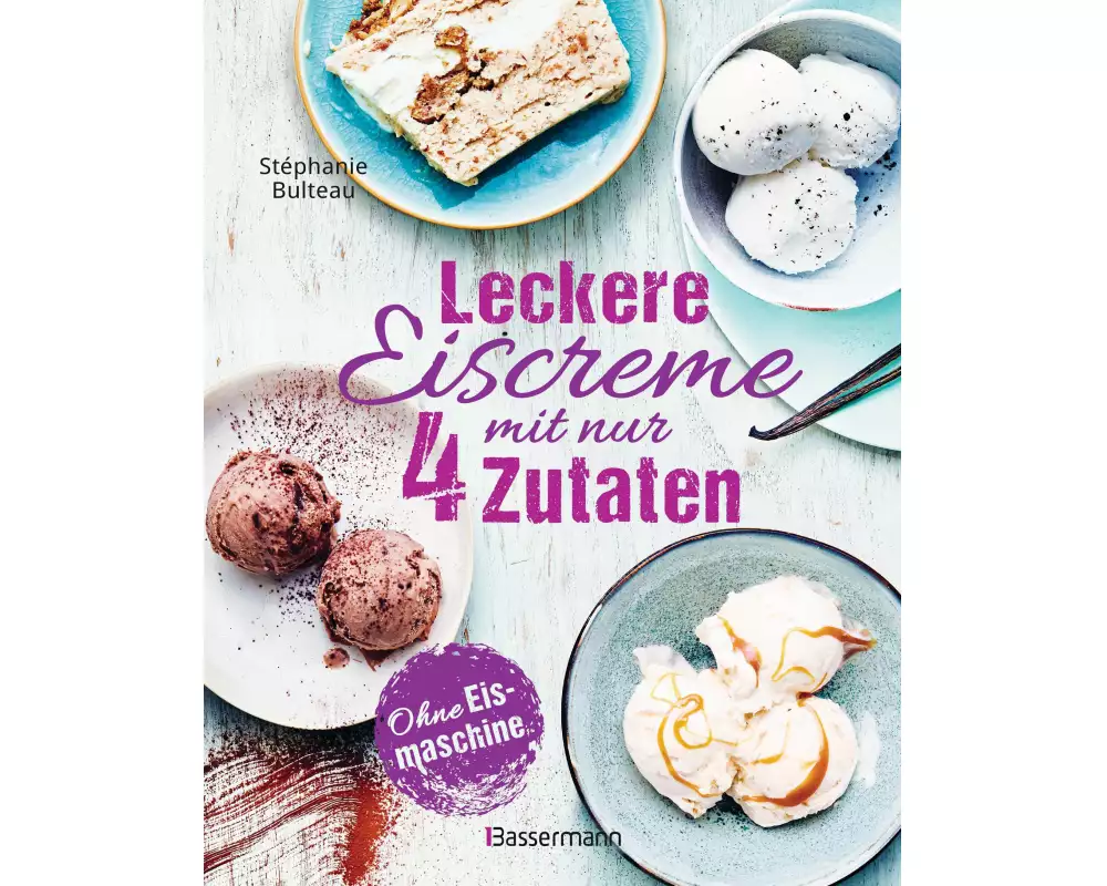 Leckere Eiscreme mit nur 4 Zutaten. Ohne Eismaschine. 100% natürlich
