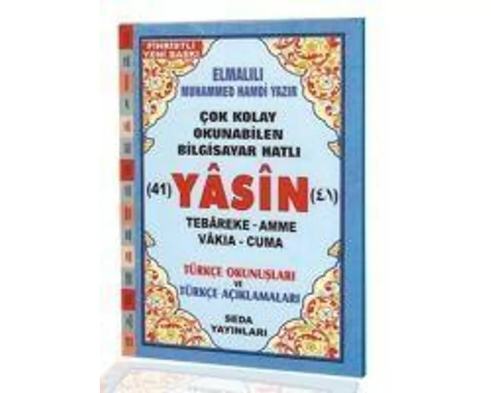 Yasin Tebareke Amme Vakia ve Cuma Türkce Okunus ve Türkce Aciklamalari Fihristli, Orta Boy