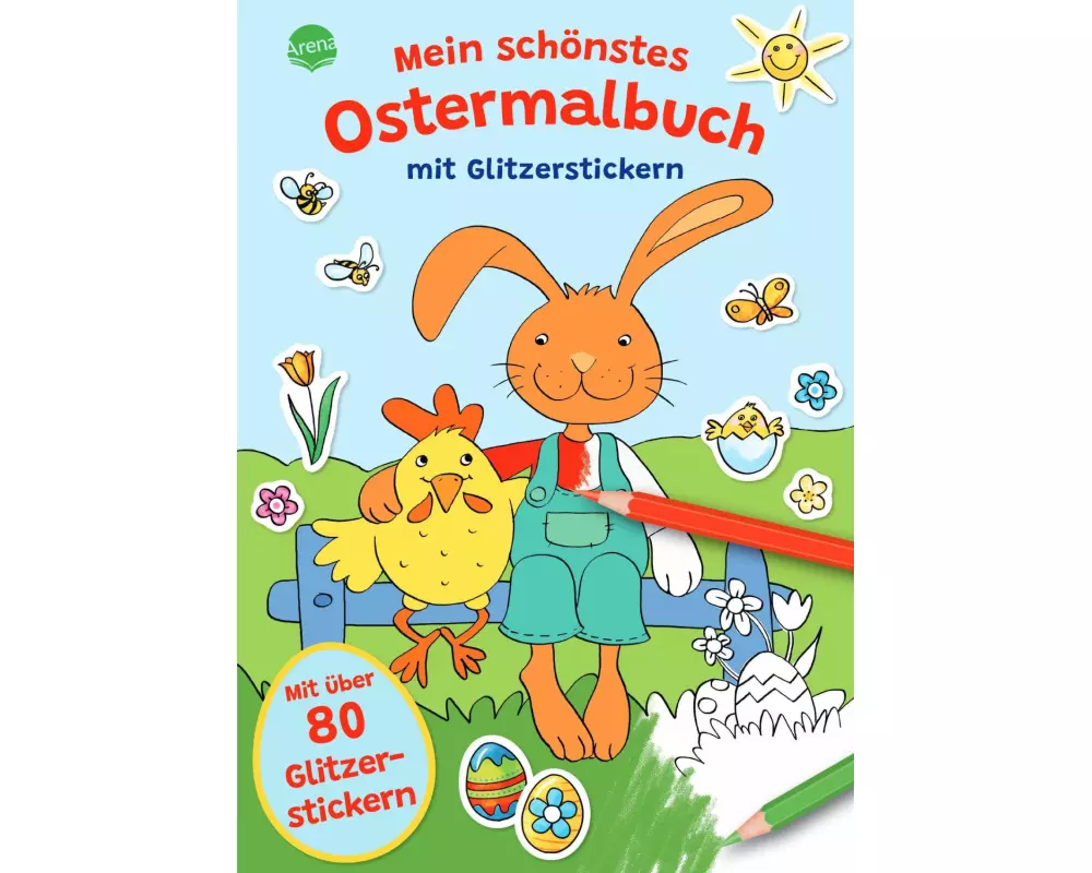 Mein schönstes Ostermalbuch mit Glitzerstickern (Mit über 80 Glitzerstickern)