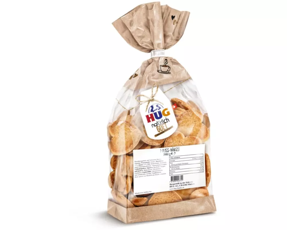 HUG Guetzli Nuss-Härzli 500 g