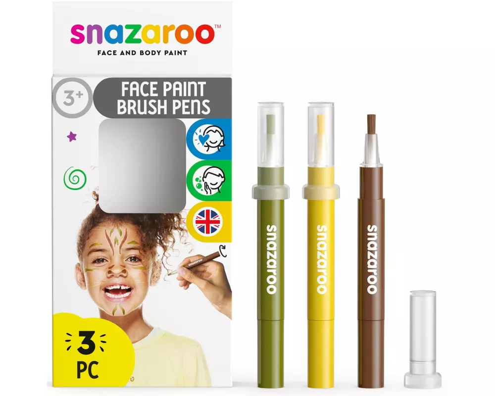 Snazaroo Zubehör Pinselstift Set 4 Dschungel, 3 Stück