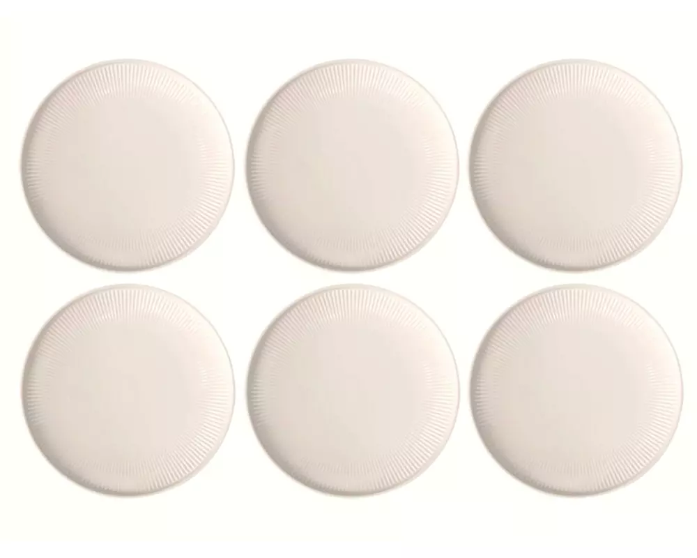 Villeroy & Boch Speiseteller Afina Ø 27 cm, 6 Stück,Weiss