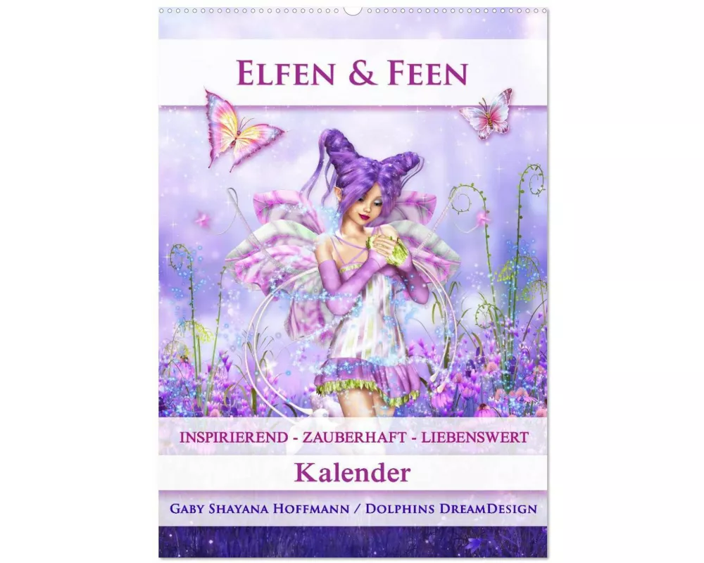 Elfen & Feen - Kalender (Wandkalender 2025 DIN A2 hoch), CALVENDO Monatskalender