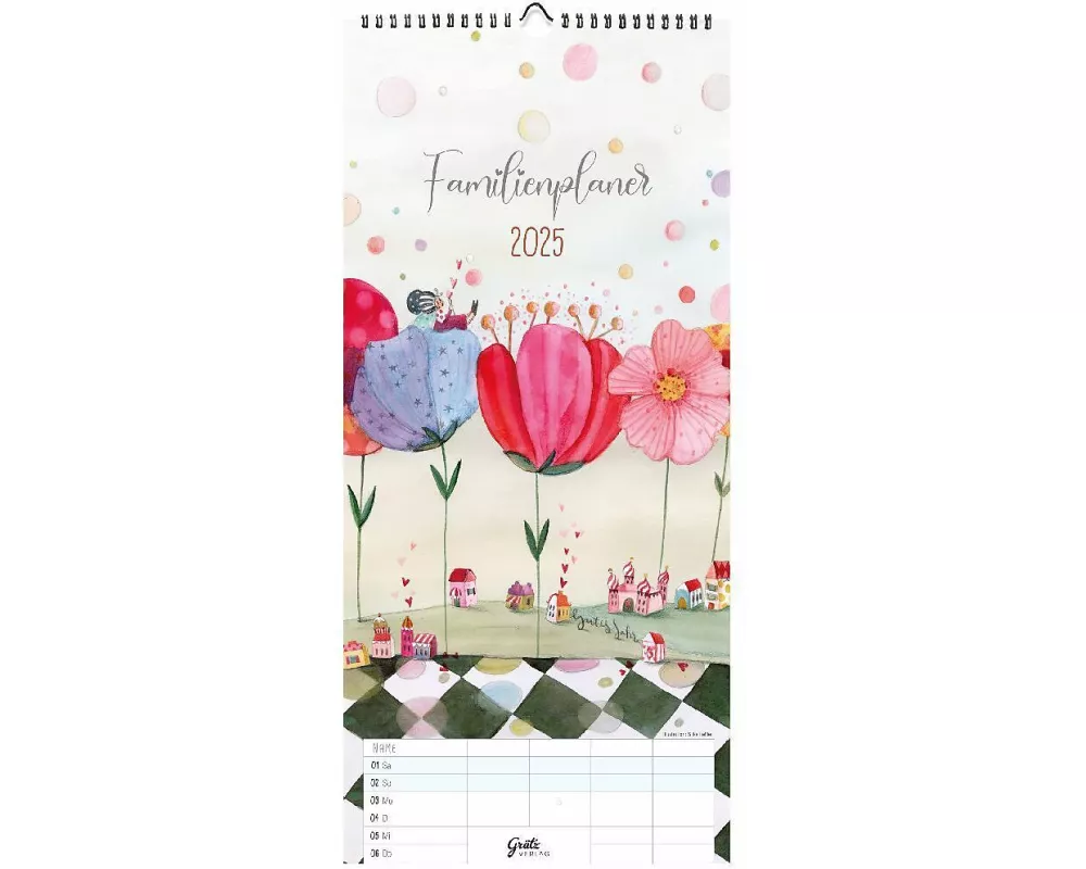 Familienplaner. Mohnblüten 2025