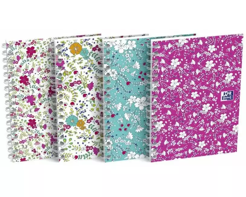 Oxford Notizblock GO Floral A6 kariert