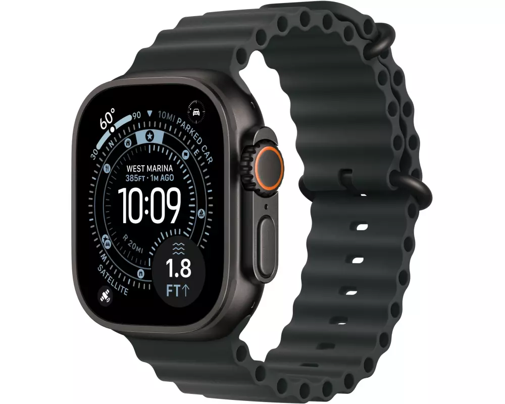 Apple Watch Ultra 3 Black Titanium Black Ocean Band