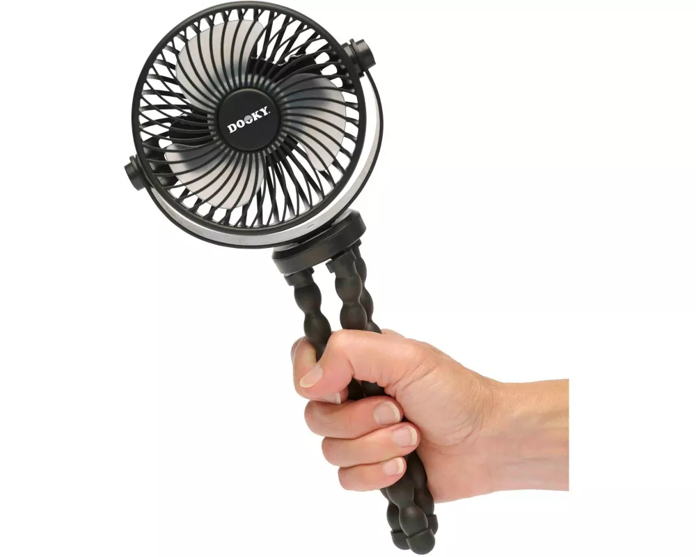 Dooky Kinderwagenventilator 29 x 15 x 6.5 cm, Schwarz