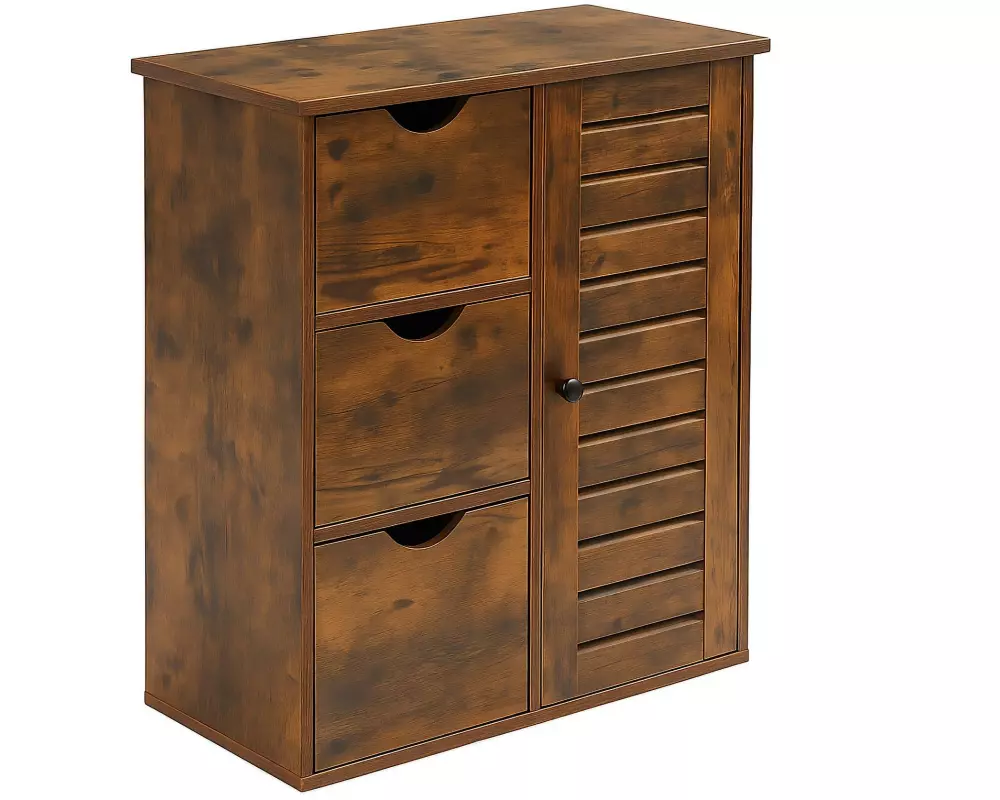 relaxdays Badezimmerregal 80 x 60 x 30 cm Braun