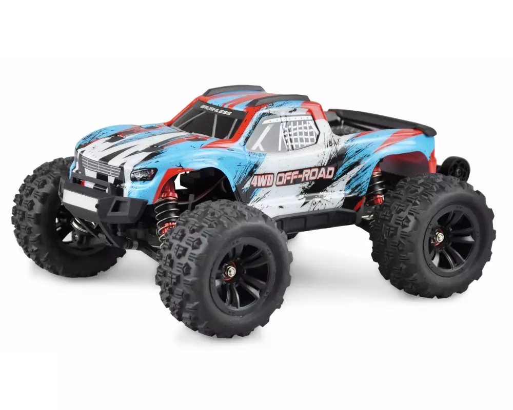Amewi Monster Truck Hyper GO Brushless 4WD, Blau/Weiss, 1:16, RTR