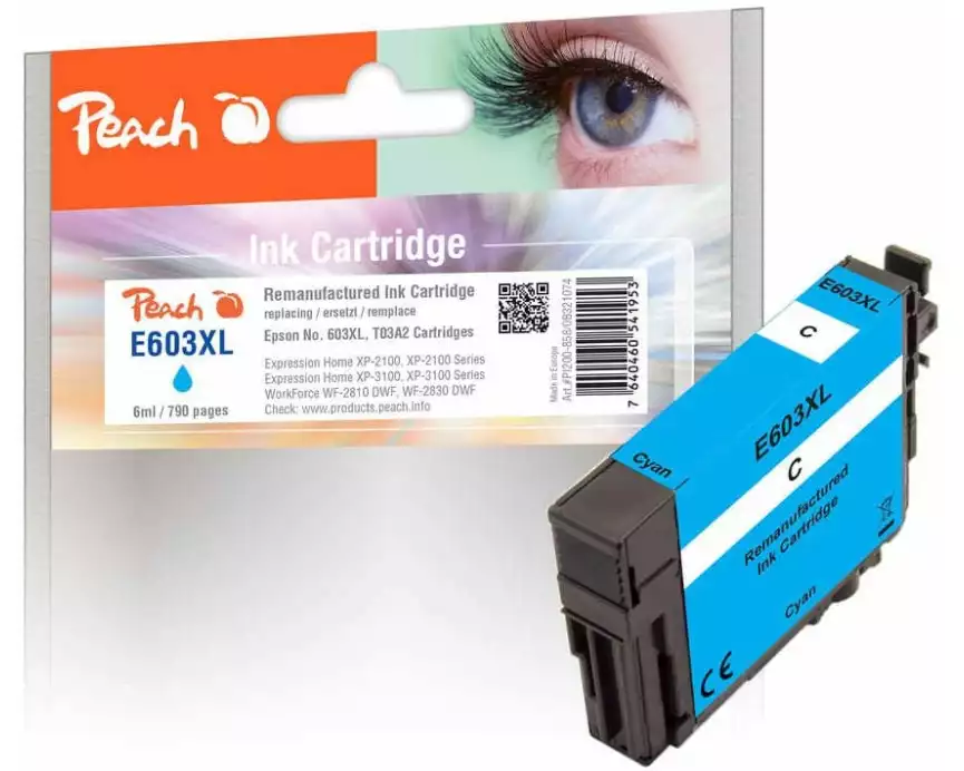 Peach Tinte Epson No 603XL (T03A2) Cyan
