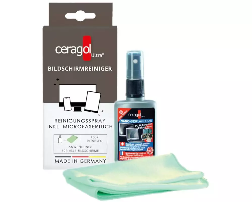 Ceragol Bildschirmreiniger 50 ml & Tuch