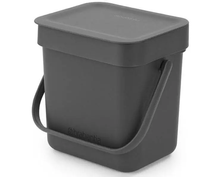 Brabantia Komposteimer Sort & Go 3 l, Grau