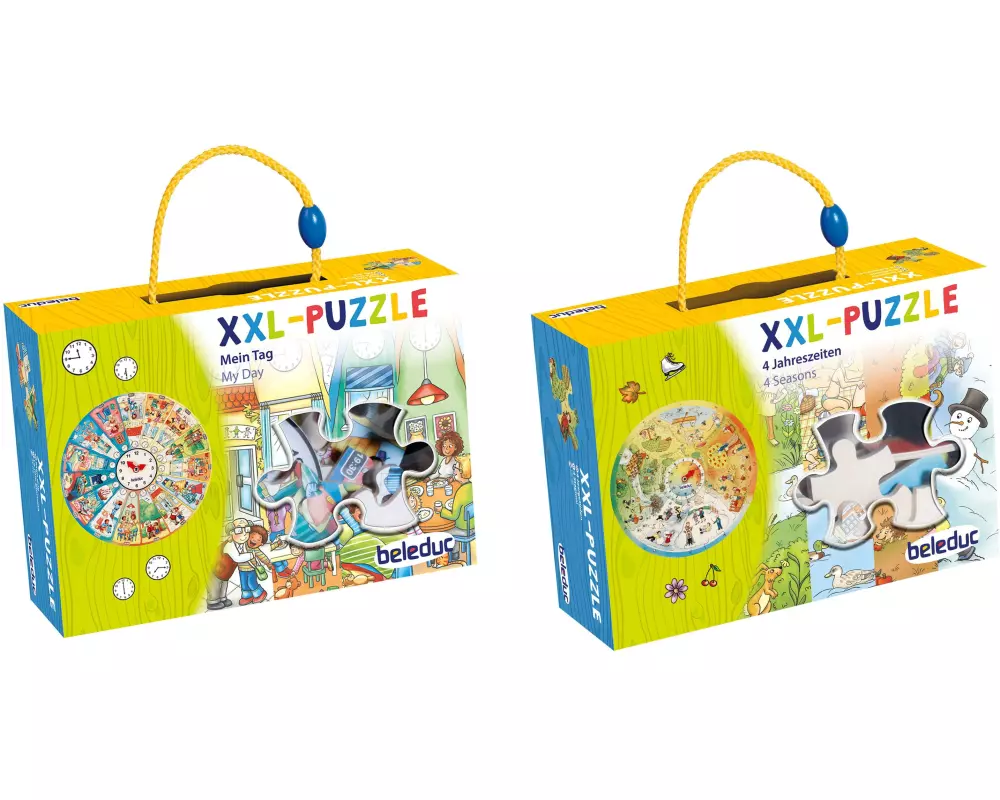 Beleduc Lernpuzzle 4 Jahreszeiten / Mein Tag 2er-Pack