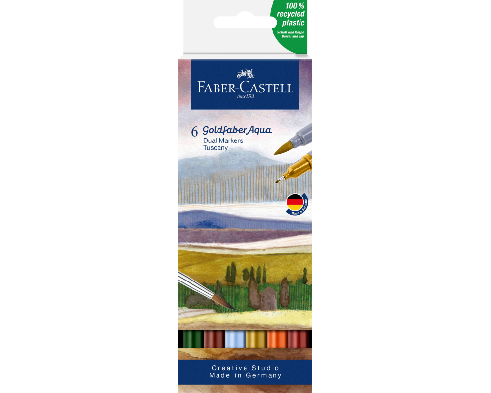 FABER-CASTELL Goldfaber Dual Marker 164521 Toskana, 6 couleurs