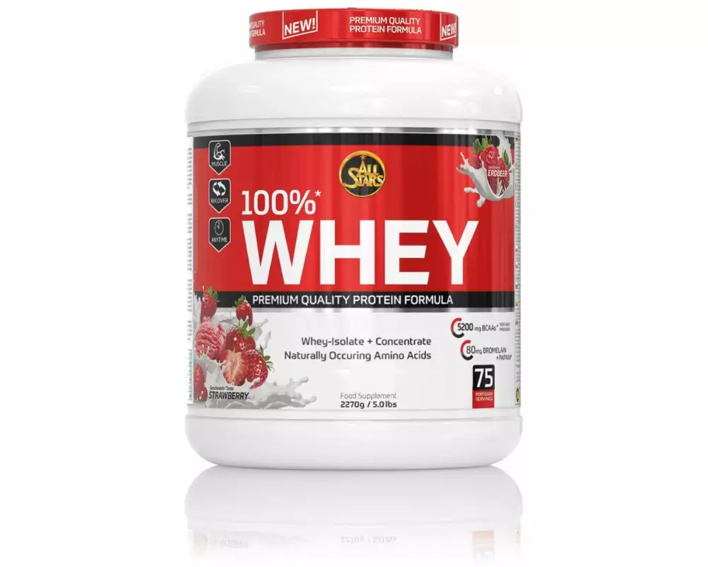 All Stars Pulver 100% Whey Erdbeere 2270 g