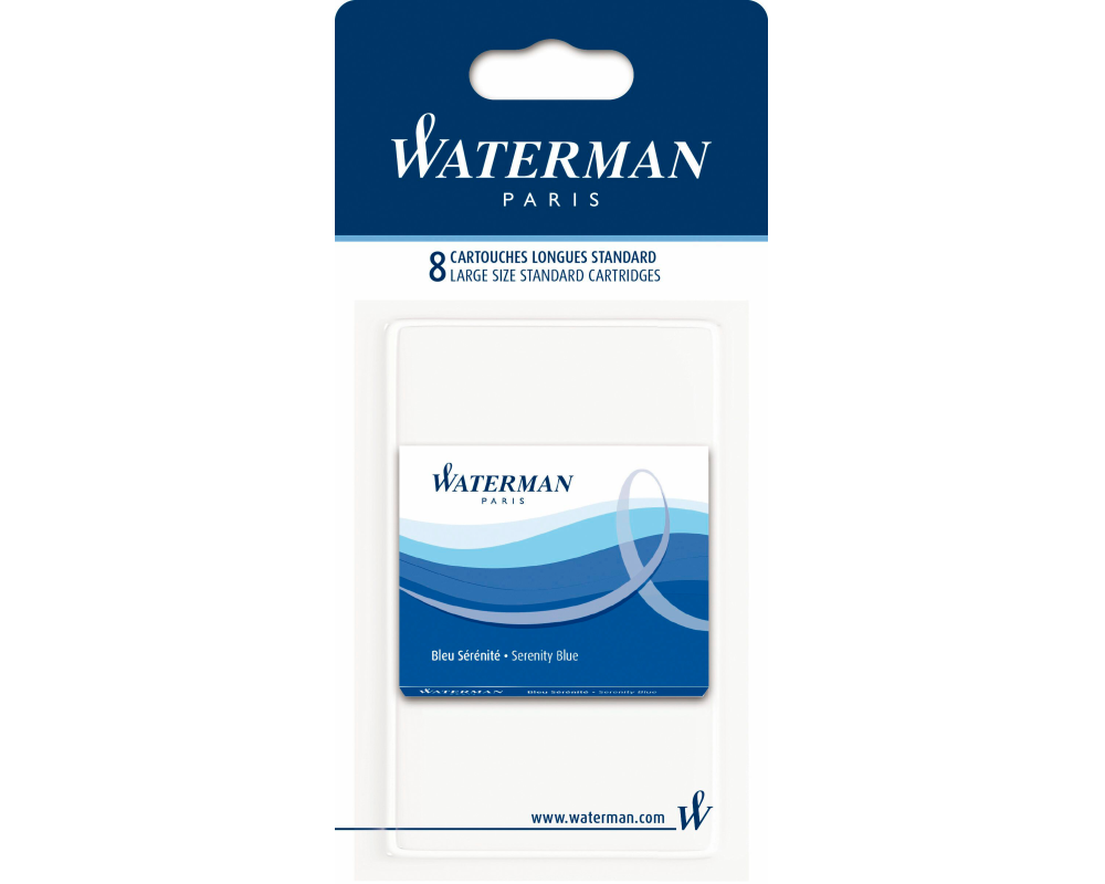 WATERMAN Tintenpatrone S0713021 blau, 8 Stück