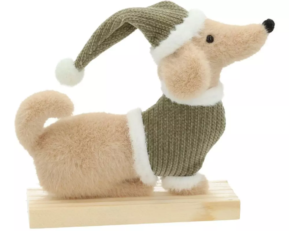 G. Wurm Weihnachtsfigur Hund 19 x 18 x 6 cm