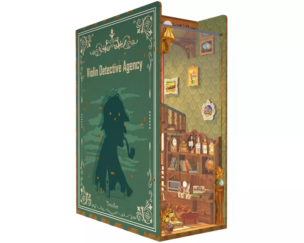 Tonecheer Bausatz Book Nook Violin Detective Agency
