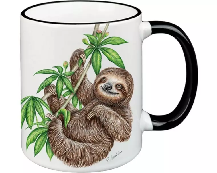 creanorm Tasse Faultier 330 ml, 1 Stück, Weiss