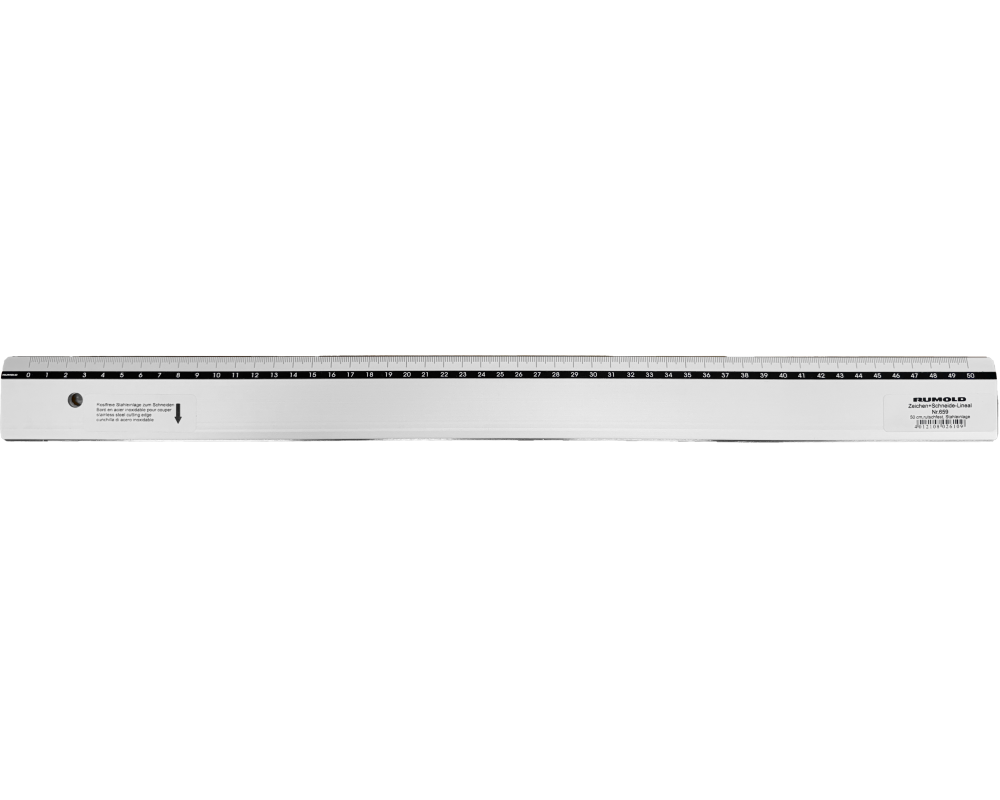 RUMOLD Zeichen-Schneidelineal 50cm 659/50 Alu