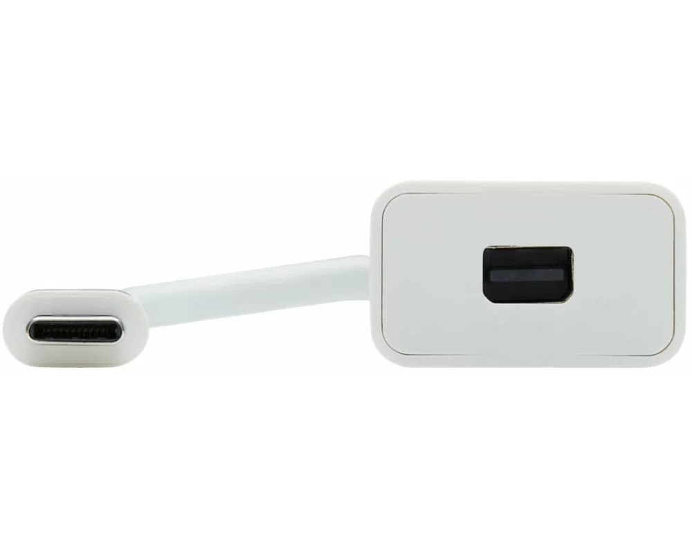 EATON TRIPPLITE USB-C to Mini DisplayPort Active Adapter Cable with Equalizer M/F UHD 8K HDR DP 1.4 White 6inch. 15.2 cm