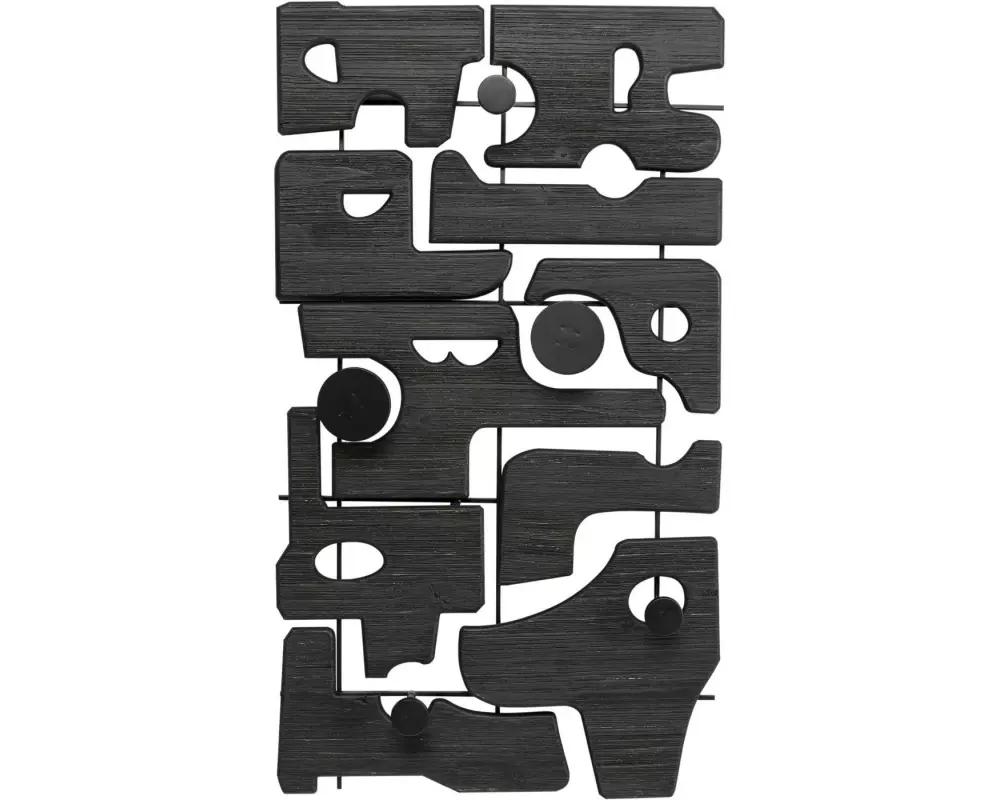 Kare Wandgarderobe Art Shapes 51 x 90 cm, Schwarz