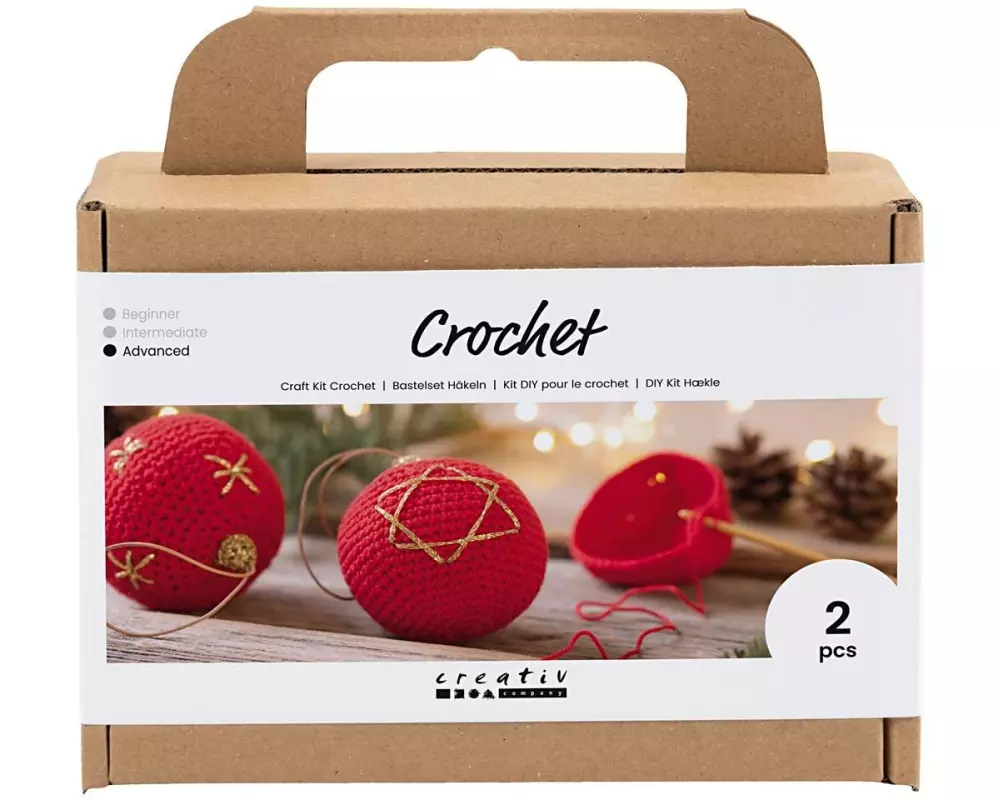 Creativ Company Bastelset Weihnachtskugeln Häkeln