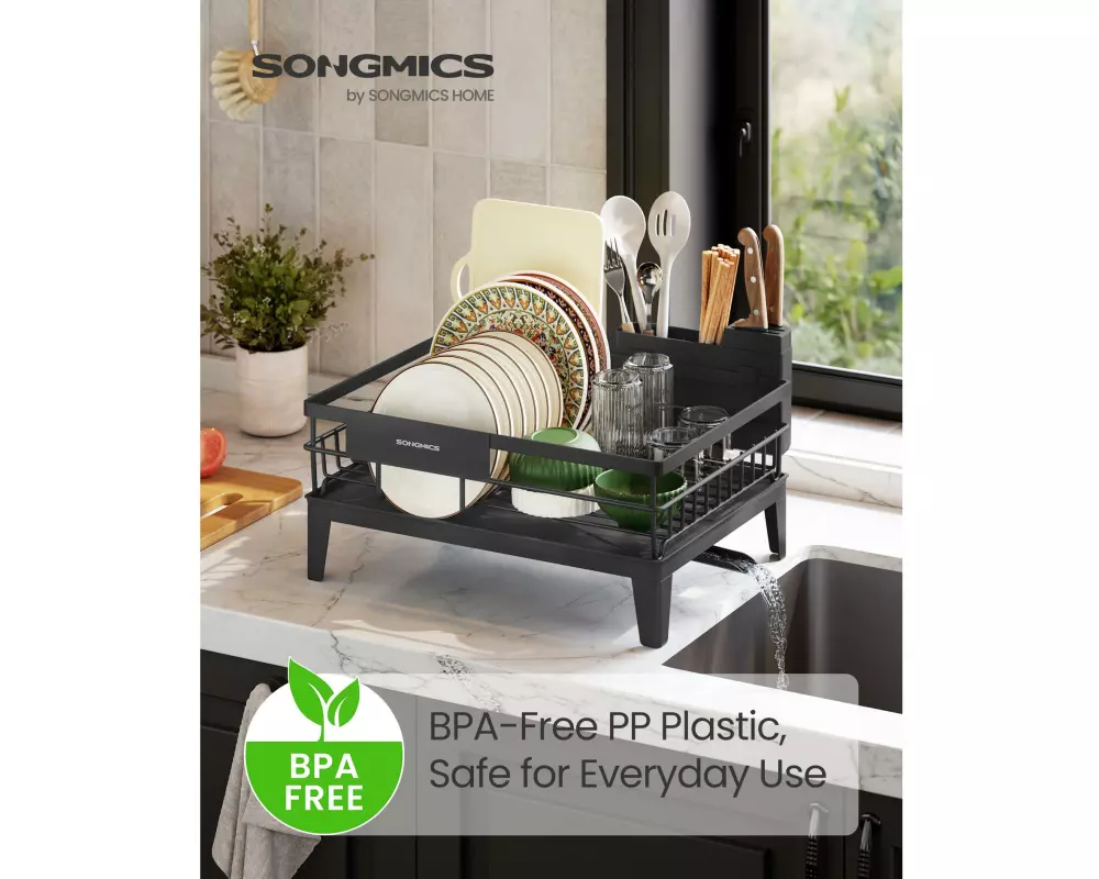 Songmics Abtropfgestell Schwarz