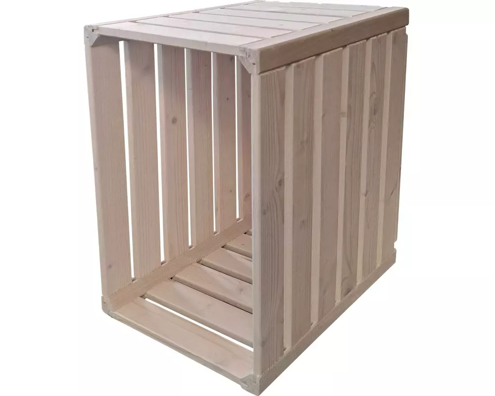 Holz Zollhaus Holzharasse Weiss, 23.3 x 35 x 32 cm