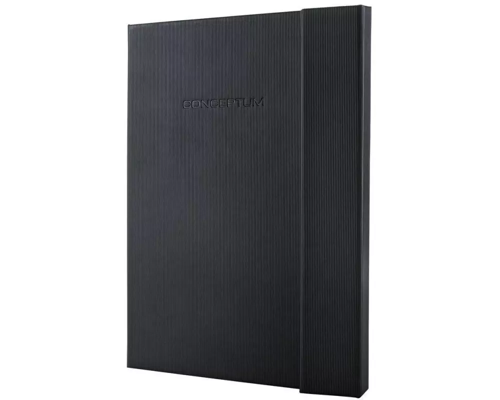 Sigel Notizbuch Conceptum A4, Kariert, Schwarz