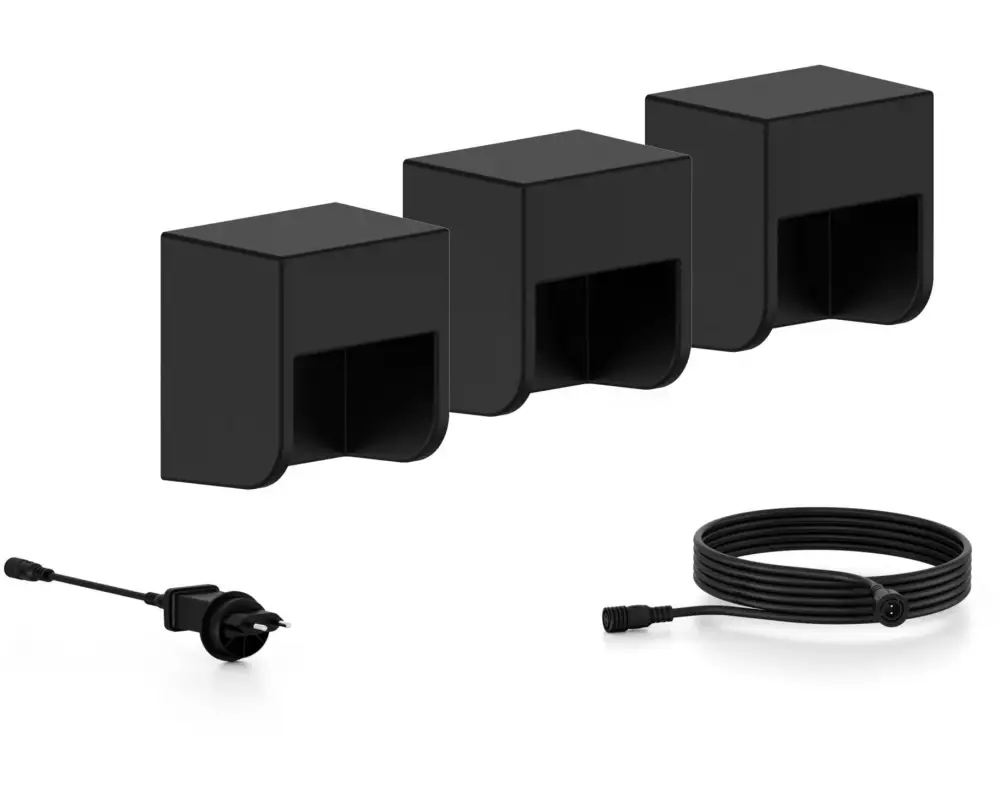 Philips Niedervolt Grits Wandleuchte CH 3 x 1.5W, 2700 K, schwarz