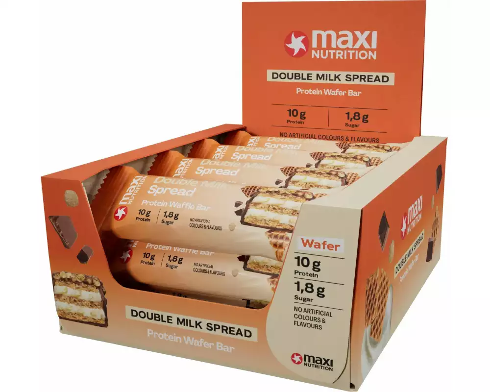 Maxi Nutrition Protein Waffel Riegel Double Milk, 12 x 39 g