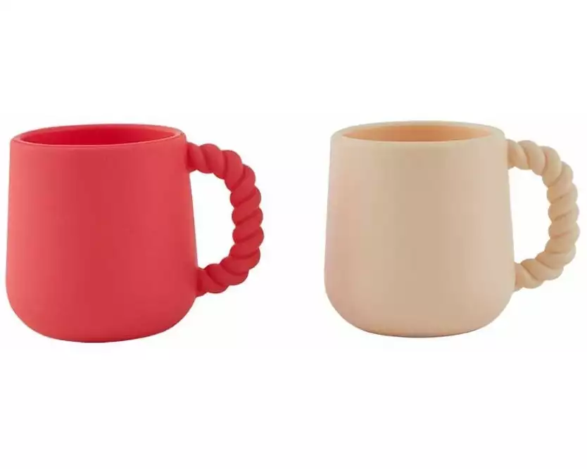OYOY Kindertasse Mellow 2 Stück, Cherry/Vanilla