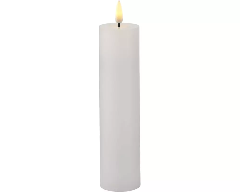 Sirius LED-Kerze Sille, Ø 5 x 20 cm, Weiss, Wiederaufladbar