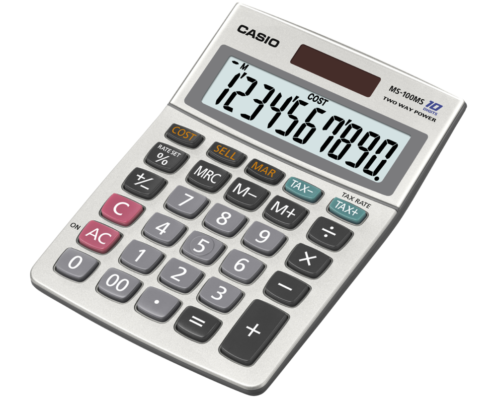 CASIO Tischrechner - MS-100MS silber