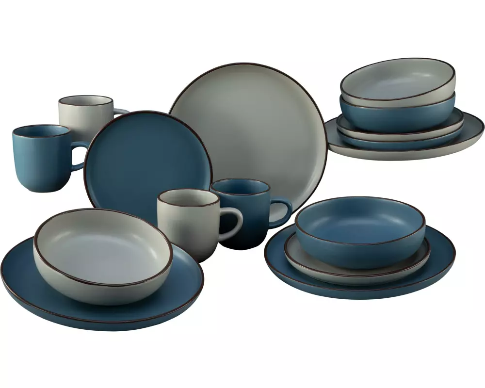 creaTable Teller-Set Blau/Grau