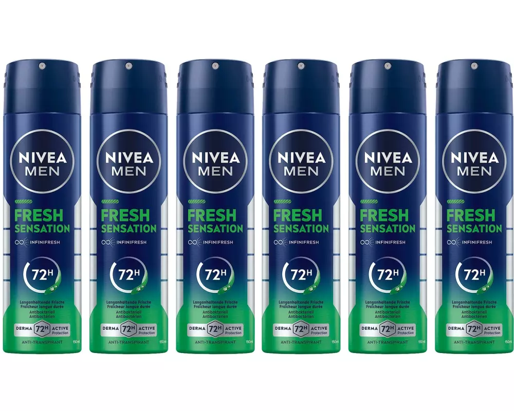 NIVEA MEN Deo Spray Fresh Sensation 6 x 150 ml