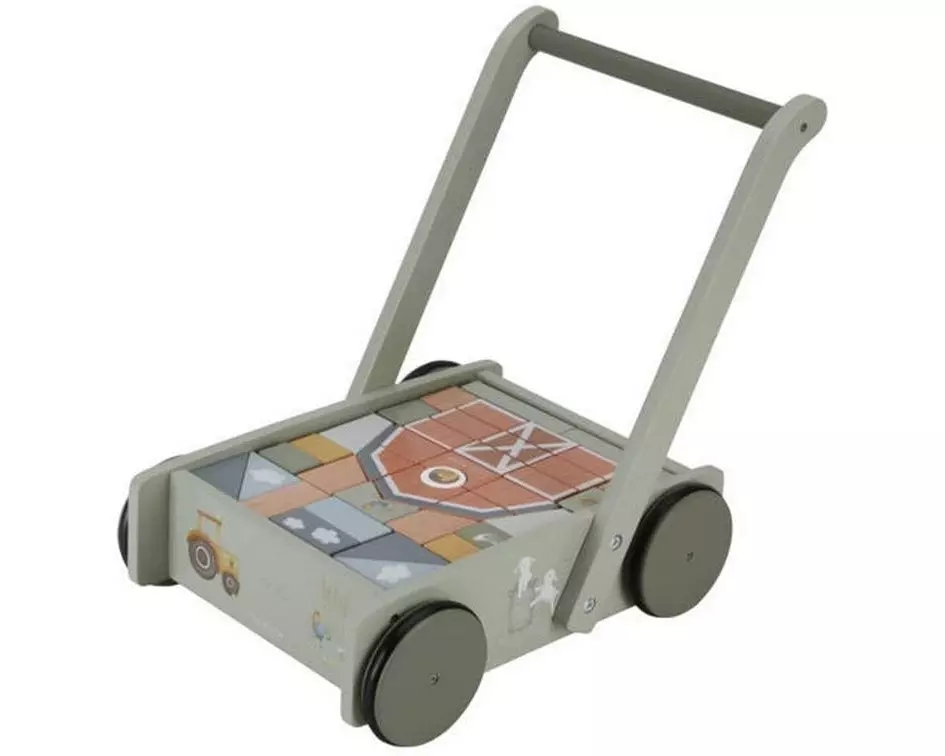 Little Dutch Bauklötze mit Wagen Little Farm FSC