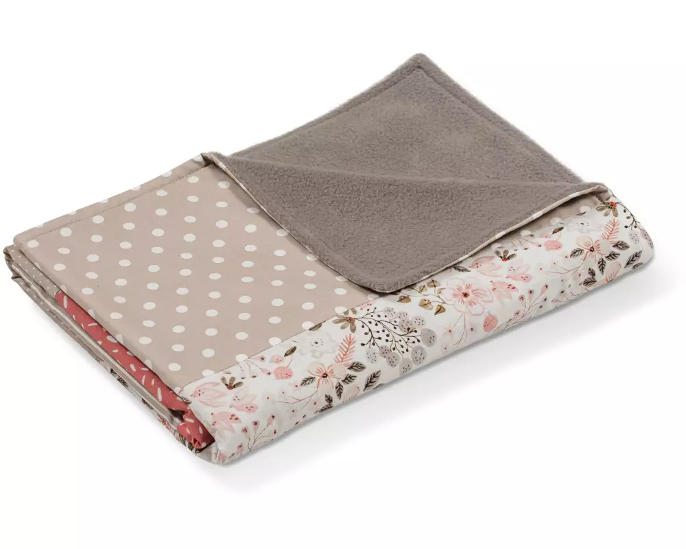 Ullenboom Kuscheldecke Rosa Blüten 70 x 100 cm
