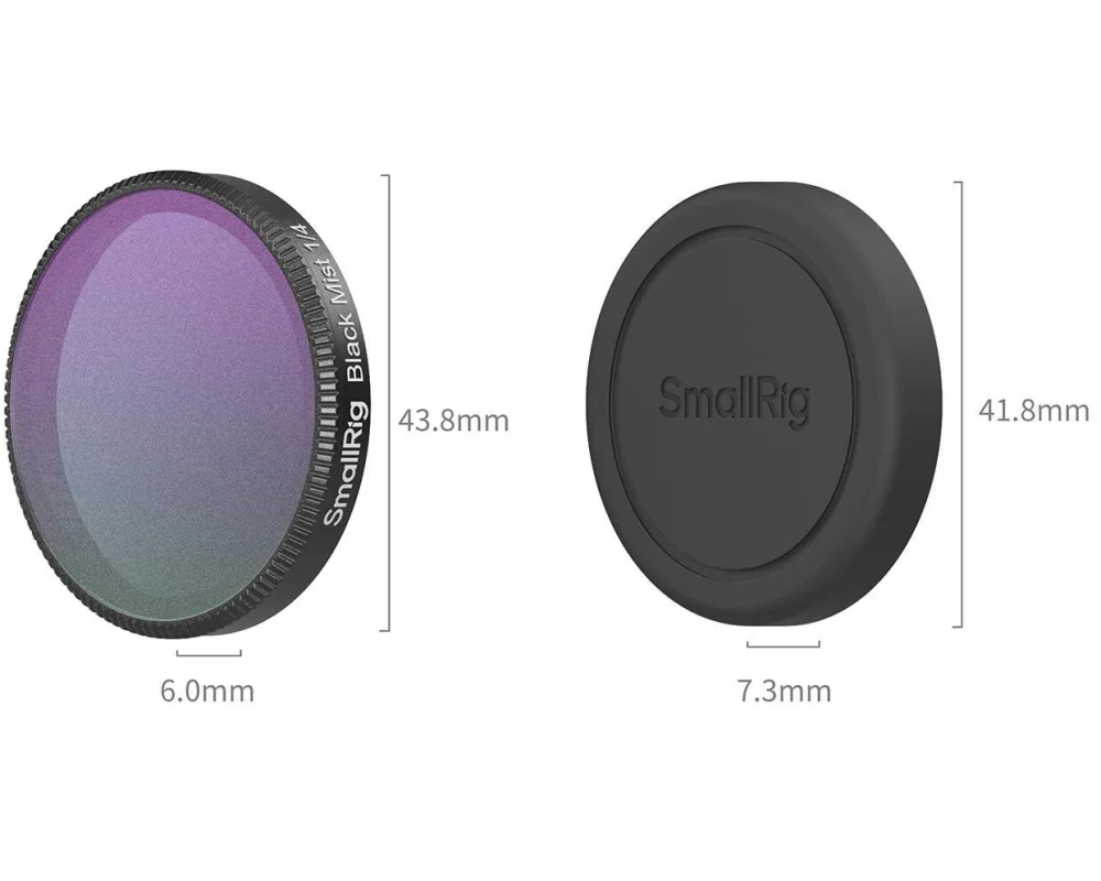 Smallrig Kamerafilter 1/4 Effect Black Mist für DJI Osmo Action 6