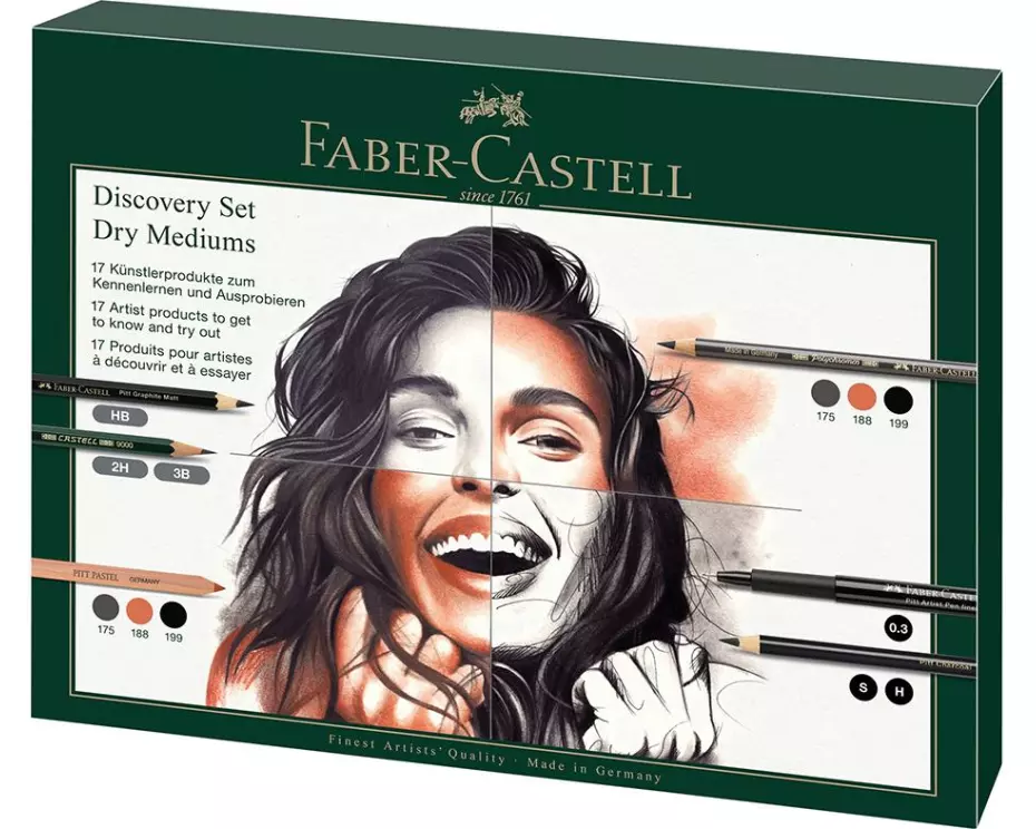 Faber-Castell Künstlerprodukte Discovery Set 17-teilig, Medium