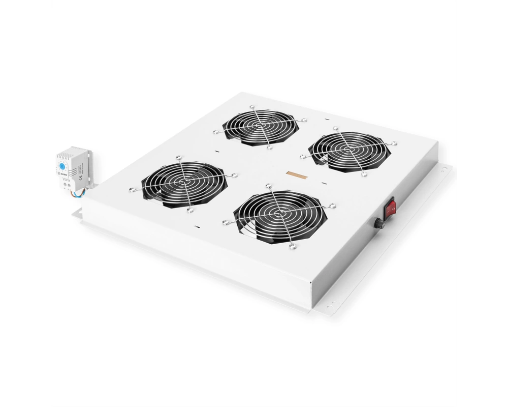 ROLINE 19-Zoll Dachlüftereinheit 4 Lüfter, Thermostat , grau