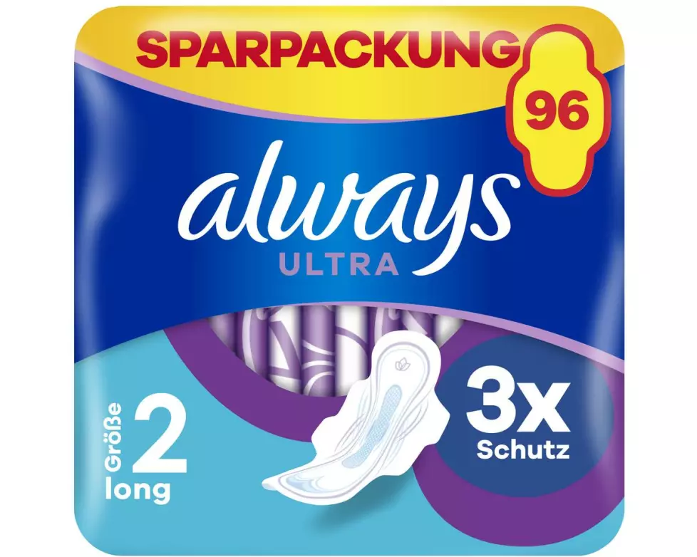 Always Binde mit Flügeln Ultra Long 96 Stück