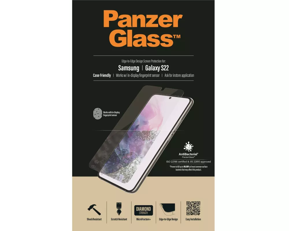 Panzerglass Displayschutz Case Friendly Fingerprint Galaxy S22